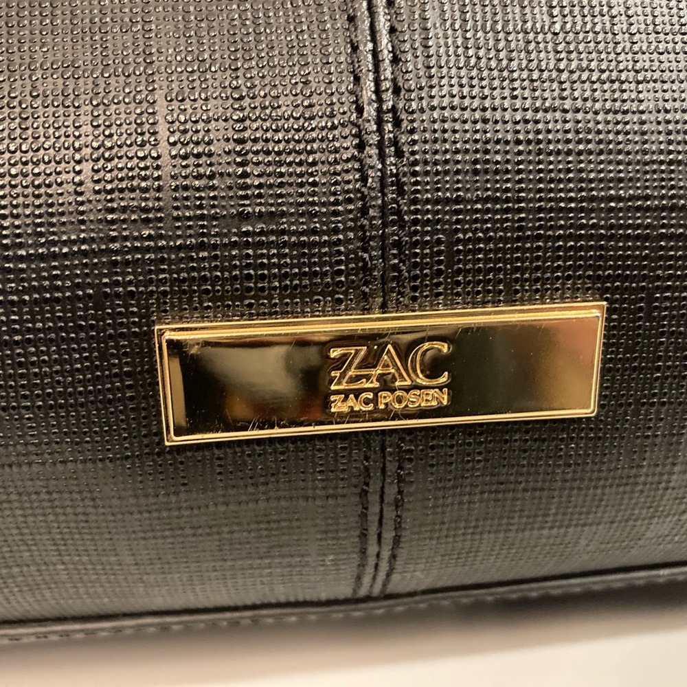 ZAC POSEN Black Large Shirley Bow Purse w/dust bag. Great condition. 🌸 - Picture 4 of 11